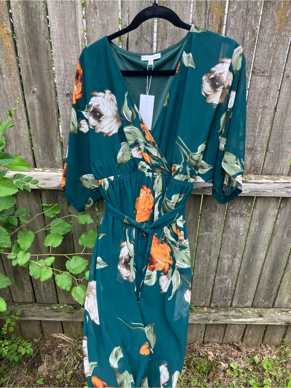 Baltic Born Kia Kimono Teal Floral Maxi Dress